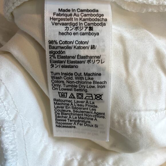 J.Crew Slim Wide Jean Stacked Buttons Denim Vacation Holiday Trip CH887 White 26 - Picture 14 of 14